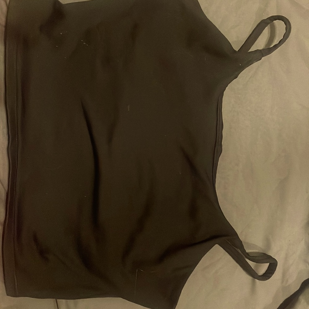 Black crop cami bra